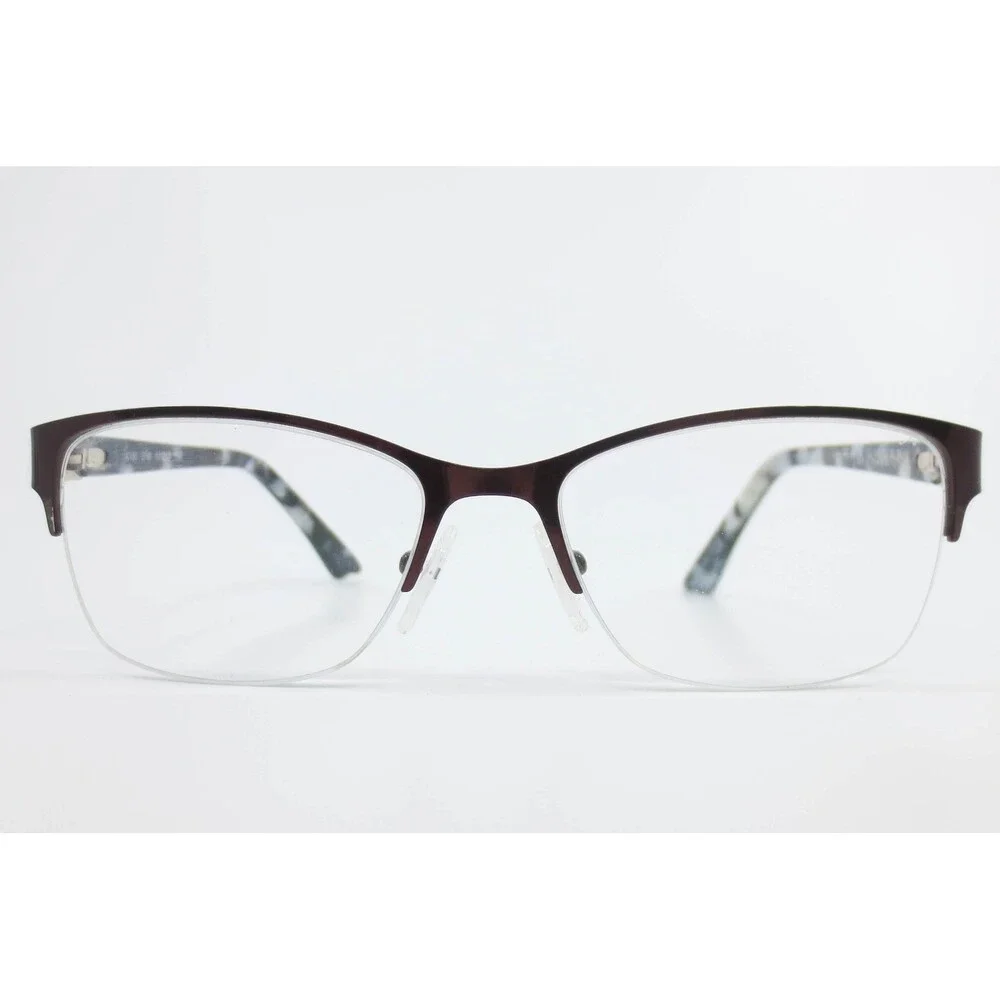 Kay Unger New York K180 BRN Eyeglasses Brown Semi Rimless Cat Eye Frames
